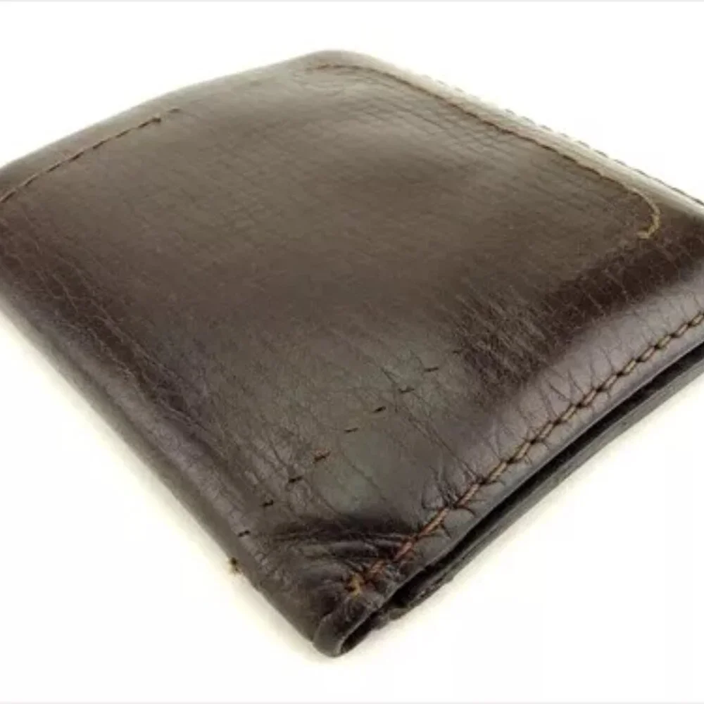 Louis Vuitton Bifold Brown leather Woman unisex Authentic Used